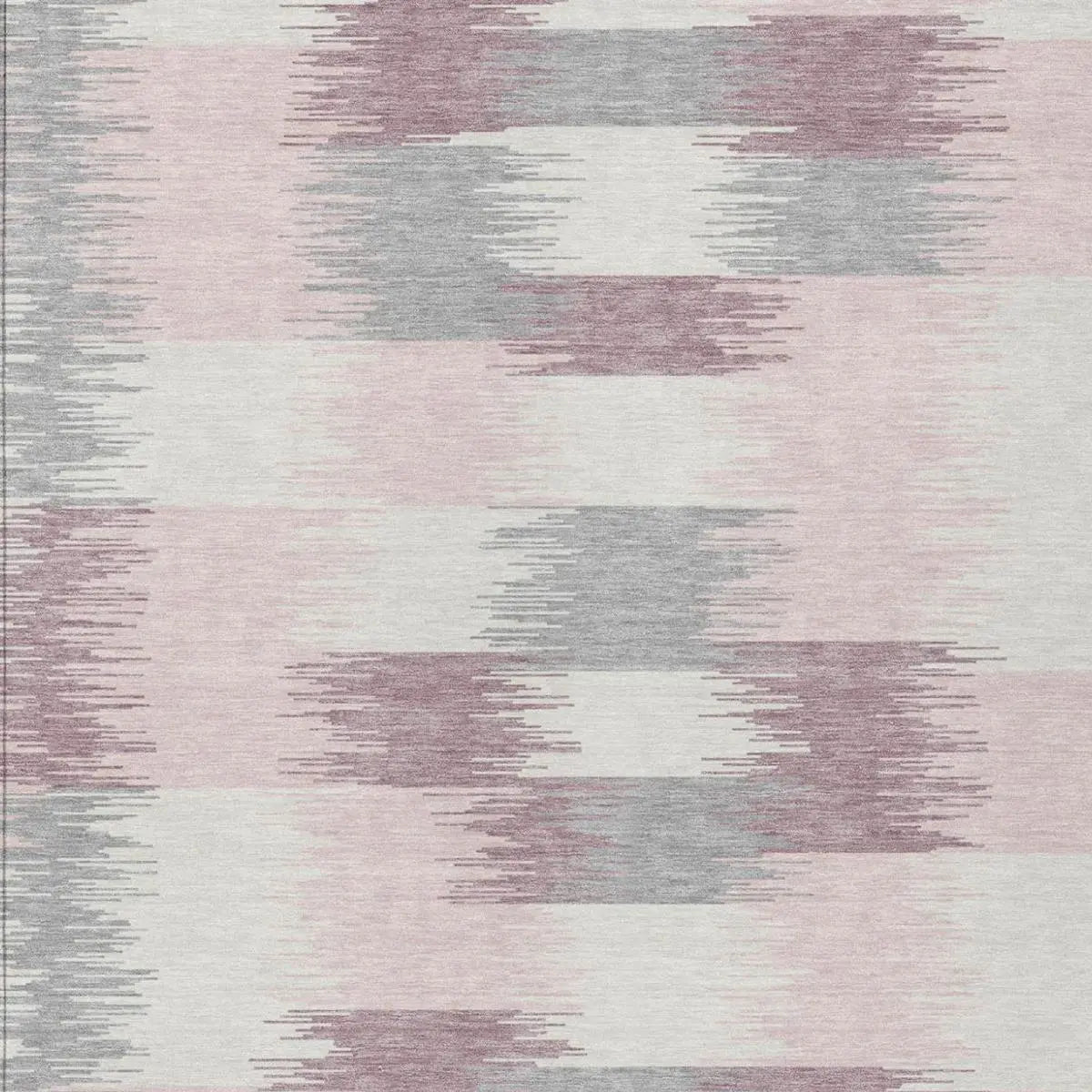 9' X 12' Pink And Linen Geometric Washable Indoor Outdoor Area Rug Homeroots Outdoor