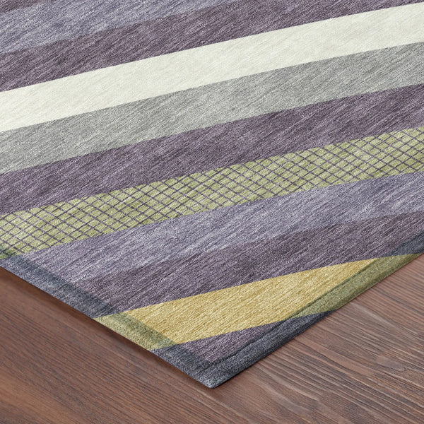 9' X 12' Plum And Purple Abstract Washable Indoor Outdoor Area Rug Homeroots Outdoor
