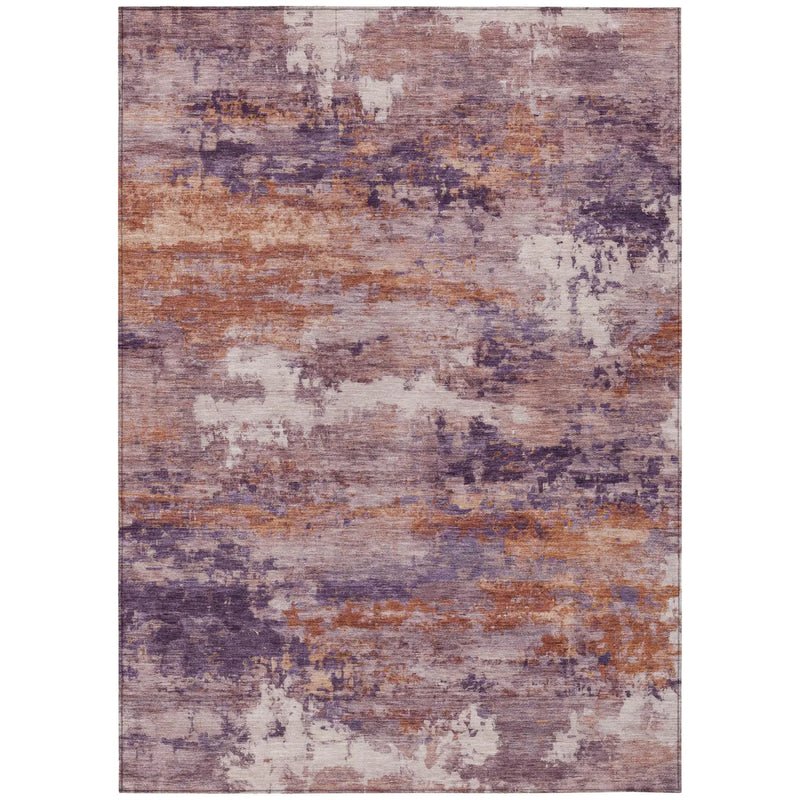 9' X 12' Plum And Purple Abstract Washable Indoor Outdoor Area Rug Homeroots Outdoor