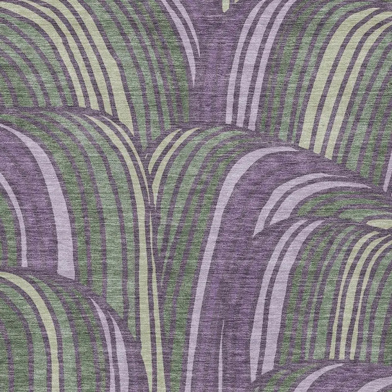 9' X 12' Plum And Purple Abstract Washable Indoor Outdoor Area Rug Homeroots Outdoor