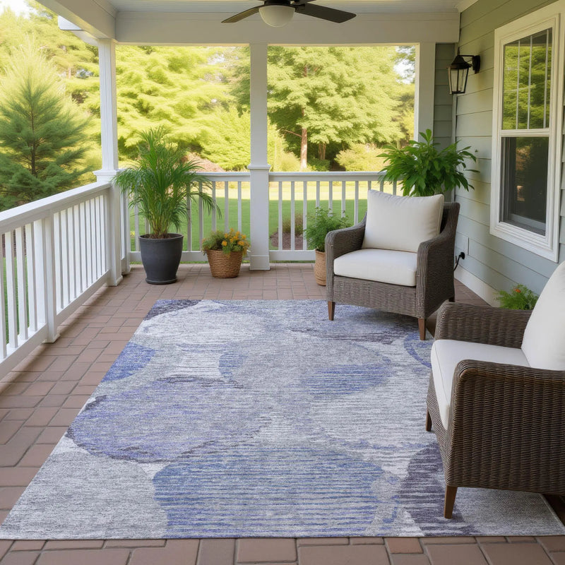 9' X 12' Plum And Purple Geometric Washable Indoor Outdoor Area Rug Homeroots Outdoor