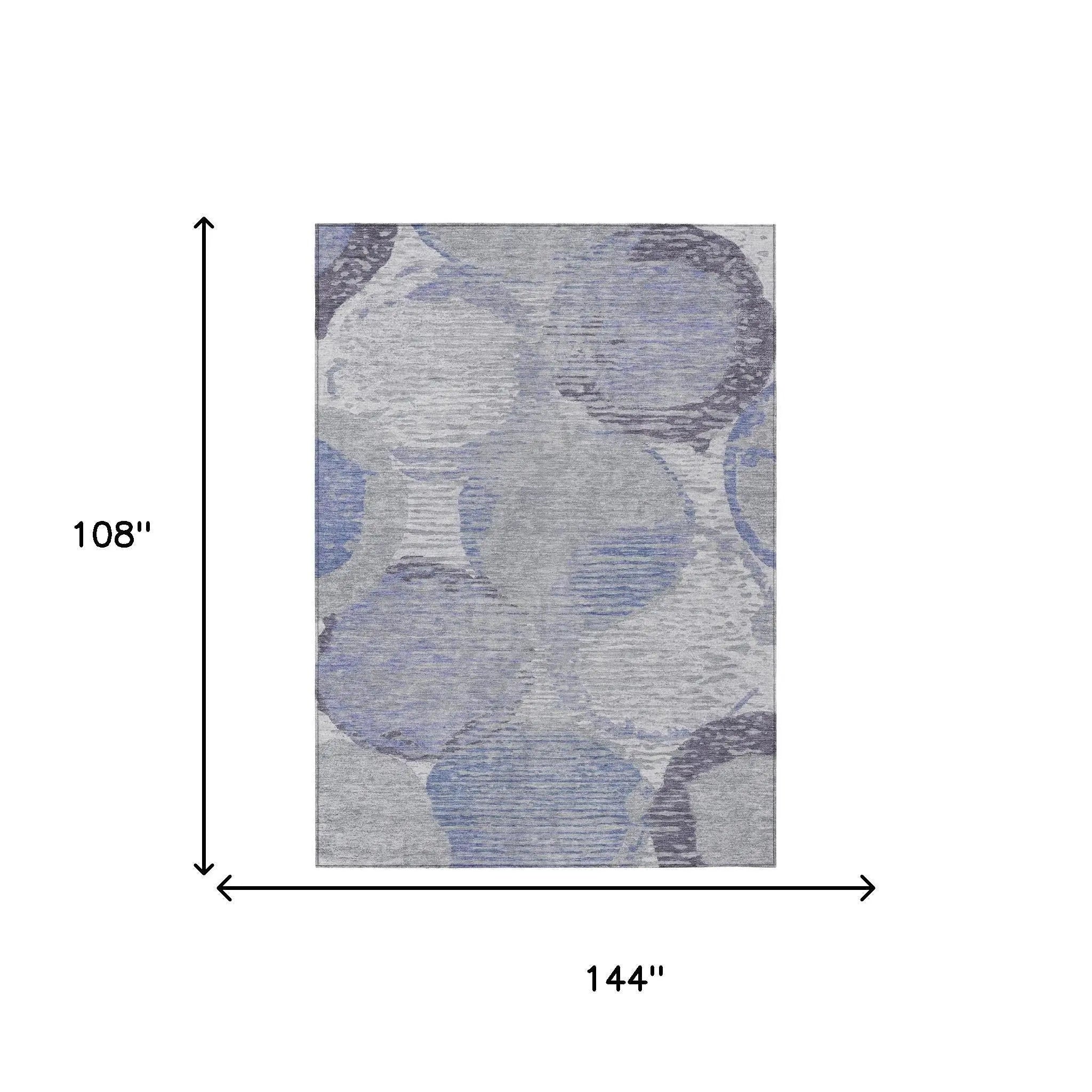9' X 12' Plum And Purple Geometric Washable Indoor Outdoor Area Rug Homeroots Outdoor