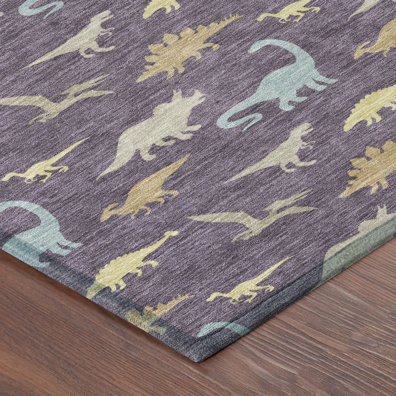 9' X 12' Plum And Purple Geometric Washable Indoor Outdoor Area Rug Homeroots Outdoor