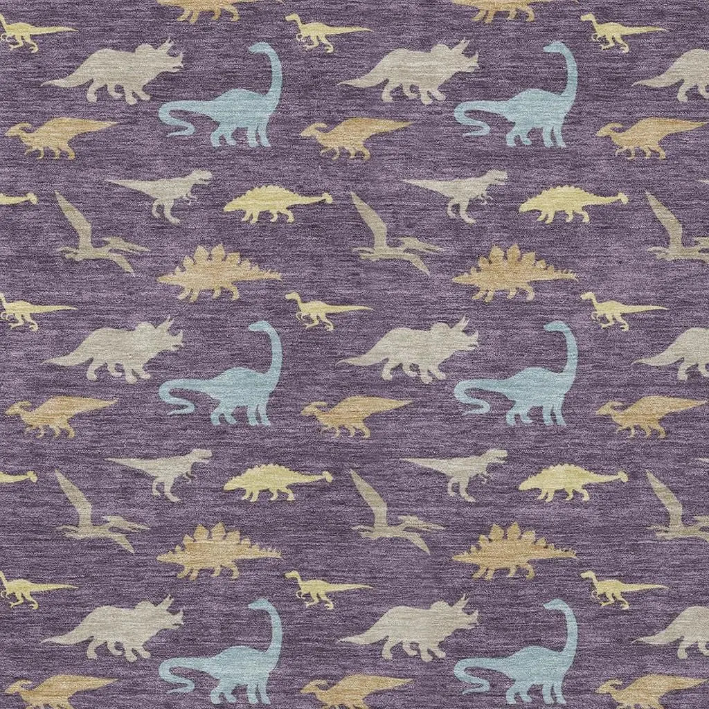 9' X 12' Plum And Purple Geometric Washable Indoor Outdoor Area Rug Homeroots Outdoor