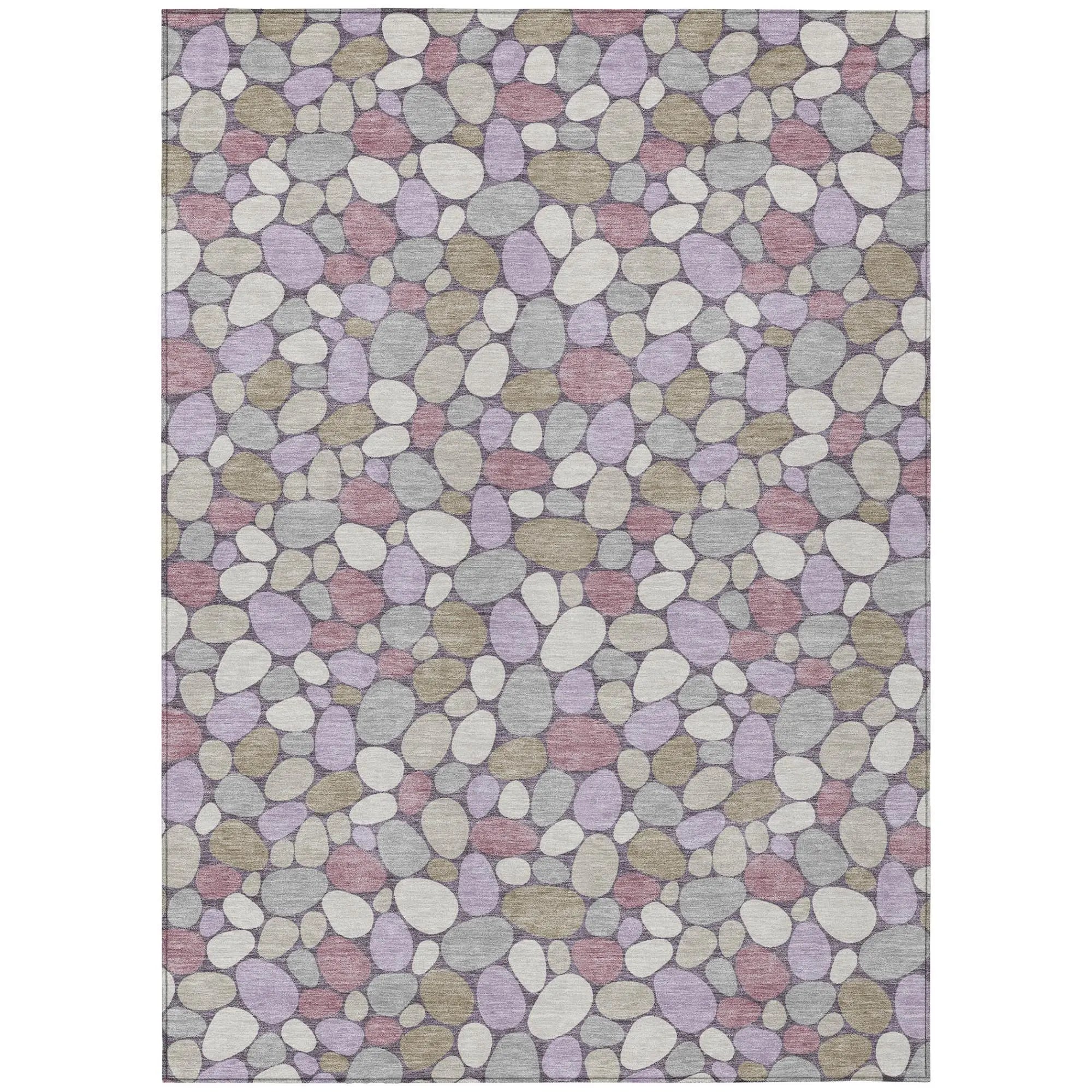 9' X 12' Plum And Purple Geometric Washable Indoor Outdoor Area Rug Homeroots Outdoor