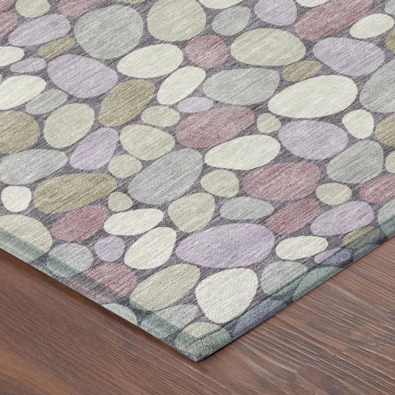 9' X 12' Plum And Purple Geometric Washable Indoor Outdoor Area Rug Homeroots Outdoor