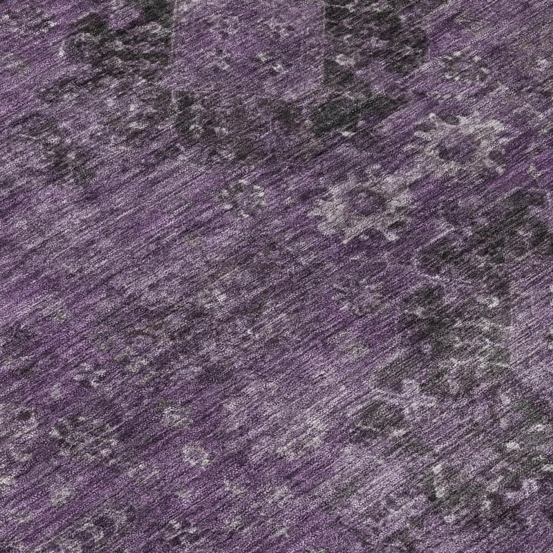 9' X 12' Plum And Purple Oriental Washable Indoor Outdoor Area Rug Homeroots Outdoor
