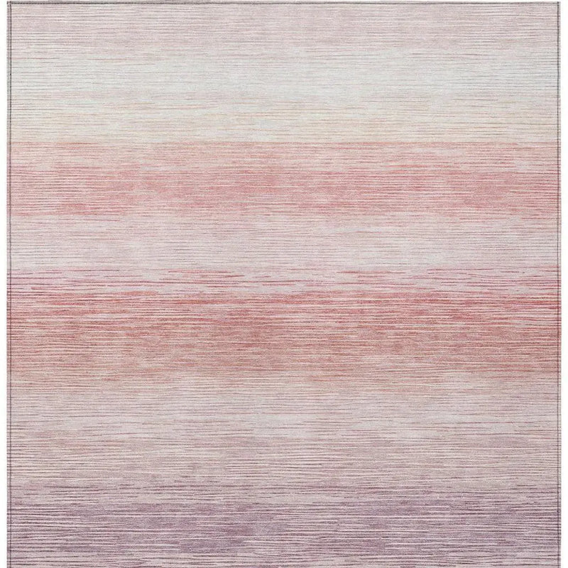 9' X 12' Plum And Purple Striped Washable Indoor Outdoor Area Rug Homeroots Outdoor