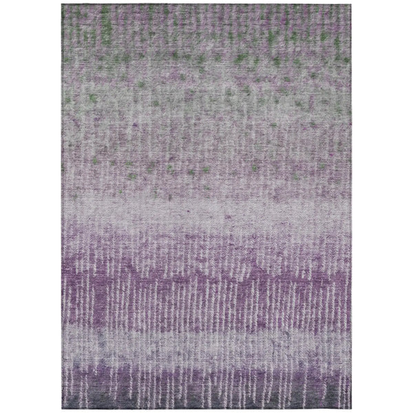 9' X 12' Purple And Lavender Abstract Washable Indoor Outdoor Area Rug Homeroots Outdoor