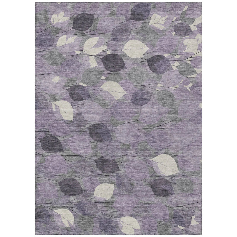 9' X 12' Purple And Lavender Floral Washable Indoor Outdoor Area Rug Homeroots Outdoor