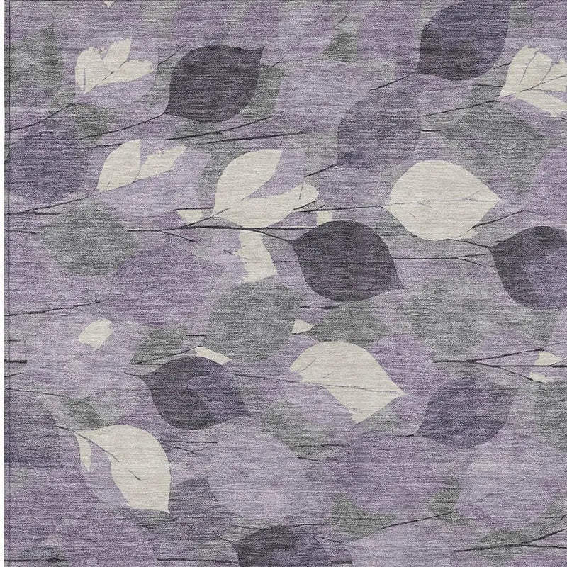 9' X 12' Purple And Lavender Floral Washable Indoor Outdoor Area Rug Homeroots Outdoor