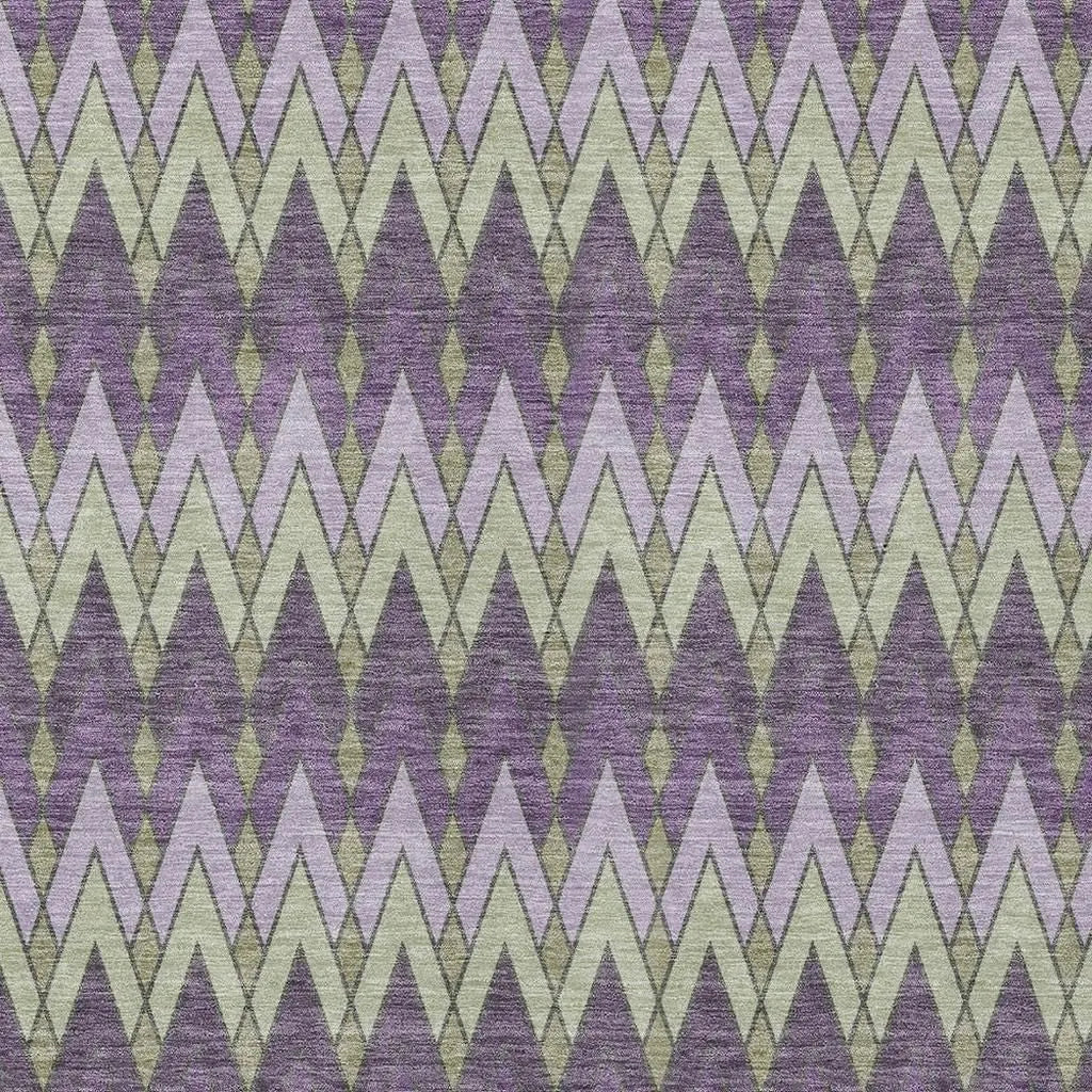 9' X 12' Purple And Plum Geometric Washable Indoor Outdoor Area Rug Homeroots Outdoor