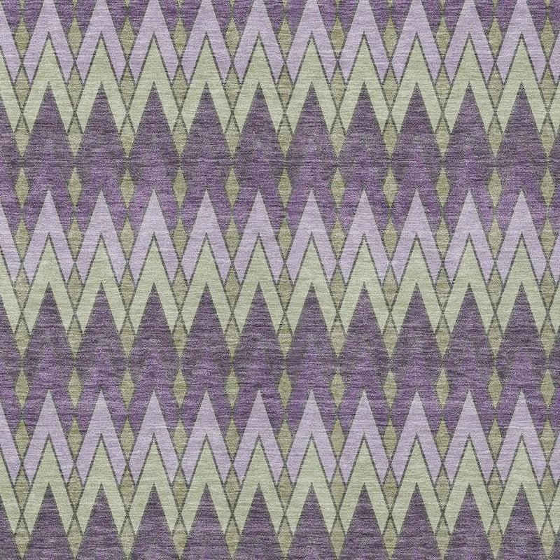 9' X 12' Purple And Plum Geometric Washable Indoor Outdoor Area Rug Homeroots Outdoor
