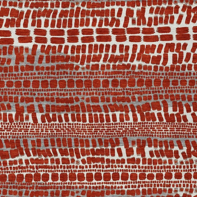 9' X 12' Red And Gray Abstract Washable Indoor Outdoor Area Rug Homeroots Outdoor