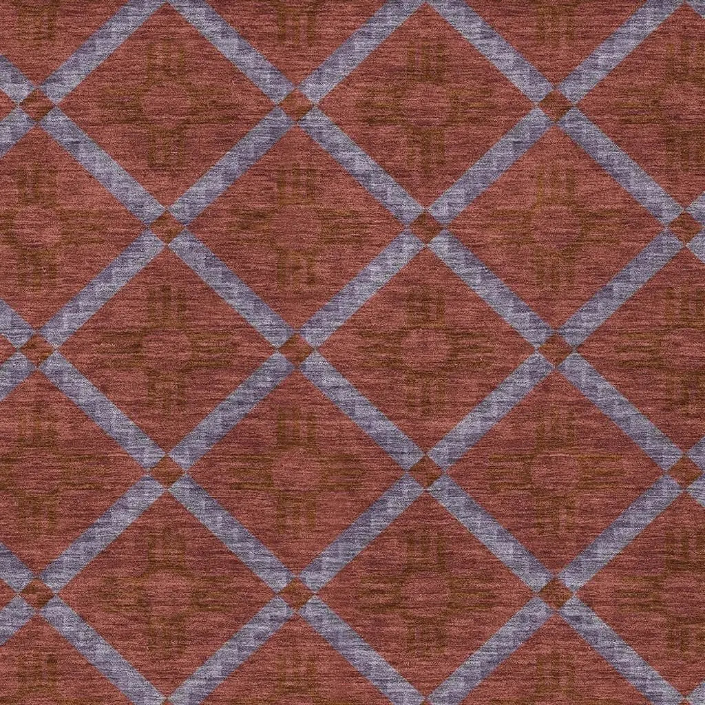 9' X 12' Red And Green Geometric Washable Indoor Outdoor Area Rug Homeroots Outdoor