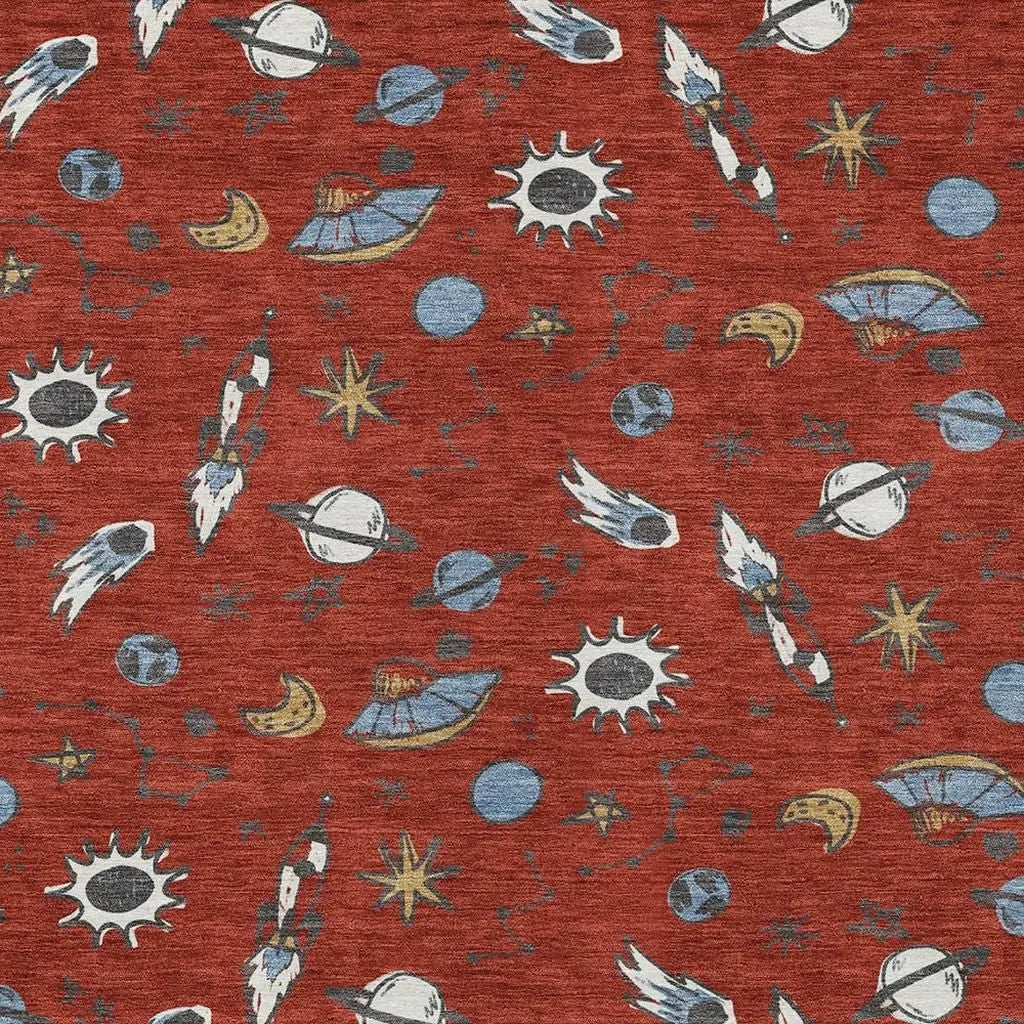 9' X 12' Red And Ivory Animal Print Washable Indoor Outdoor Area Rug Homeroots Outdoor