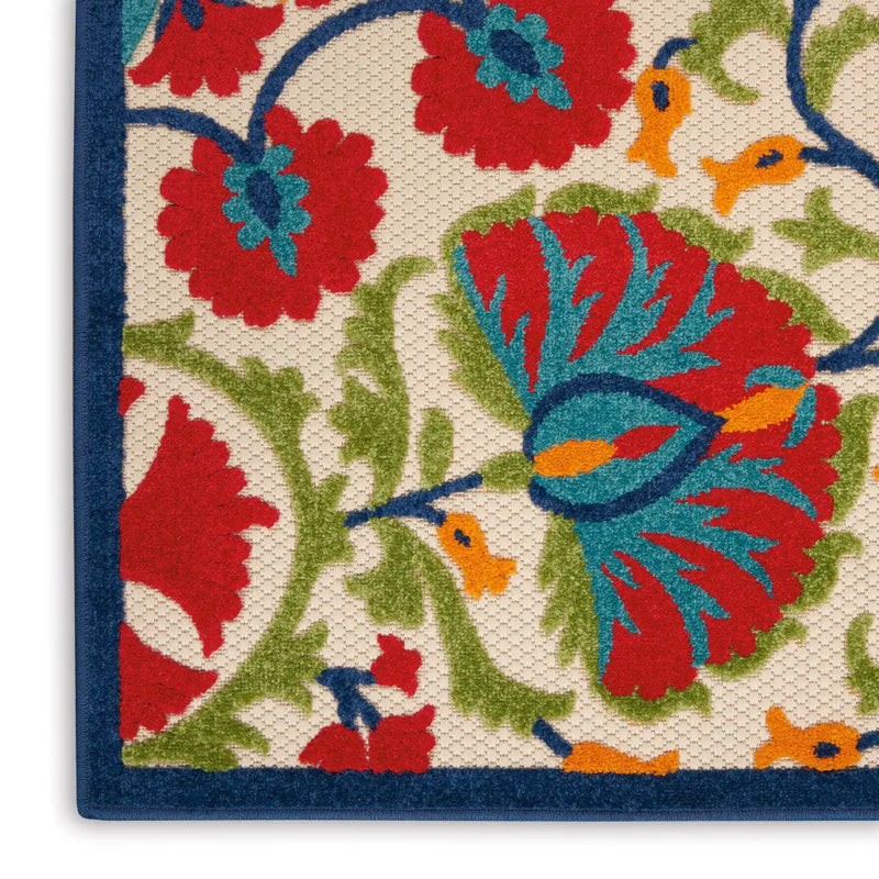 9' X 12' Red And Ivory Indoor Outdoor Area Rug - GreatEagleInc
