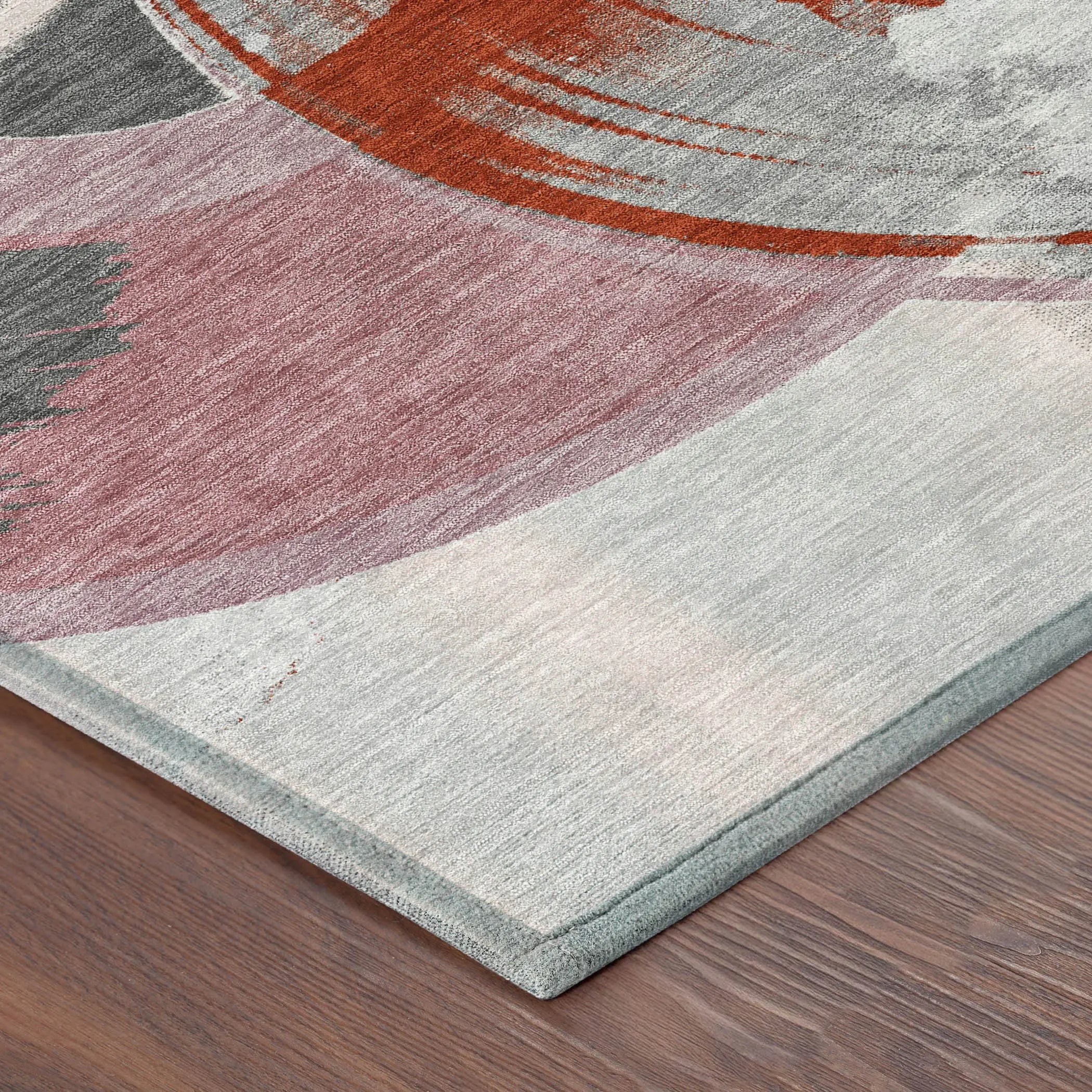 9' X 12' Red And Mauve Geometric Washable Indoor Outdoor Area Rug Homeroots Outdoor
