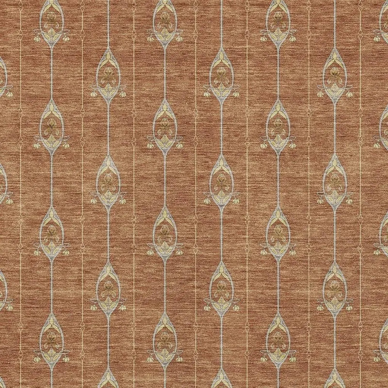 9' X 12' Rust And Linen Geometric Washable Indoor Outdoor Area Rug Homeroots Outdoor