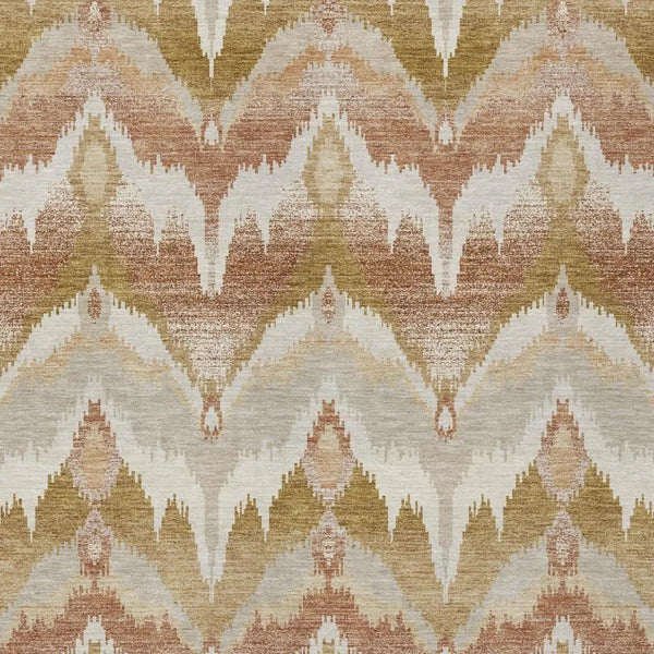 9' X 12' Rust And Orange Abstract Washable Indoor Outdoor Area Rug Homeroots Outdoor