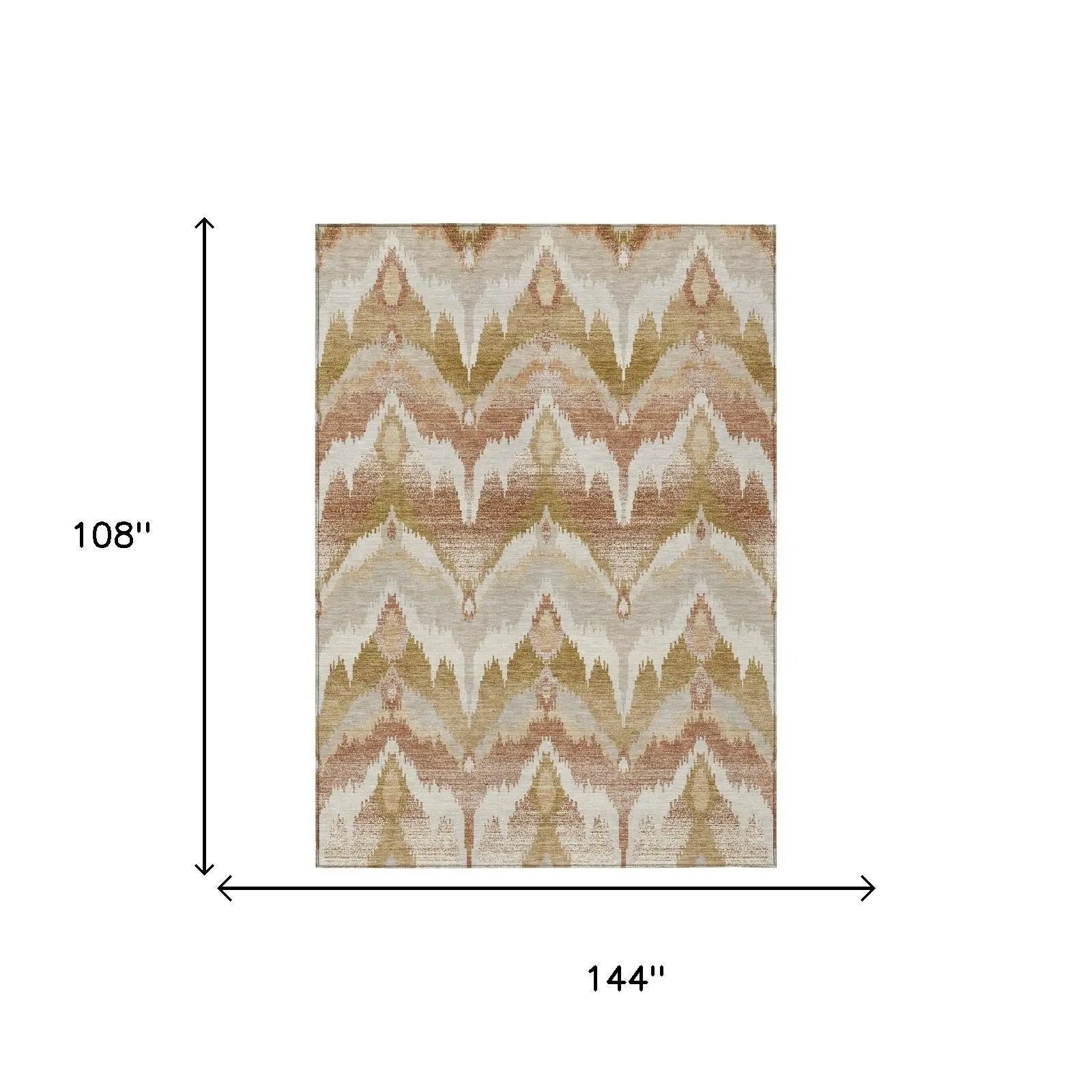 9' X 12' Rust And Orange Abstract Washable Indoor Outdoor Area Rug Homeroots Outdoor