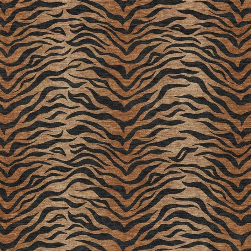 9' X 12' Rust And Orange Animal Print Washable Indoor Outdoor Area Rug Homeroots Outdoor