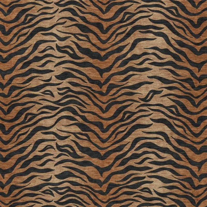 9' X 12' Rust And Orange Animal Print Washable Indoor Outdoor Area Rug Homeroots Outdoor
