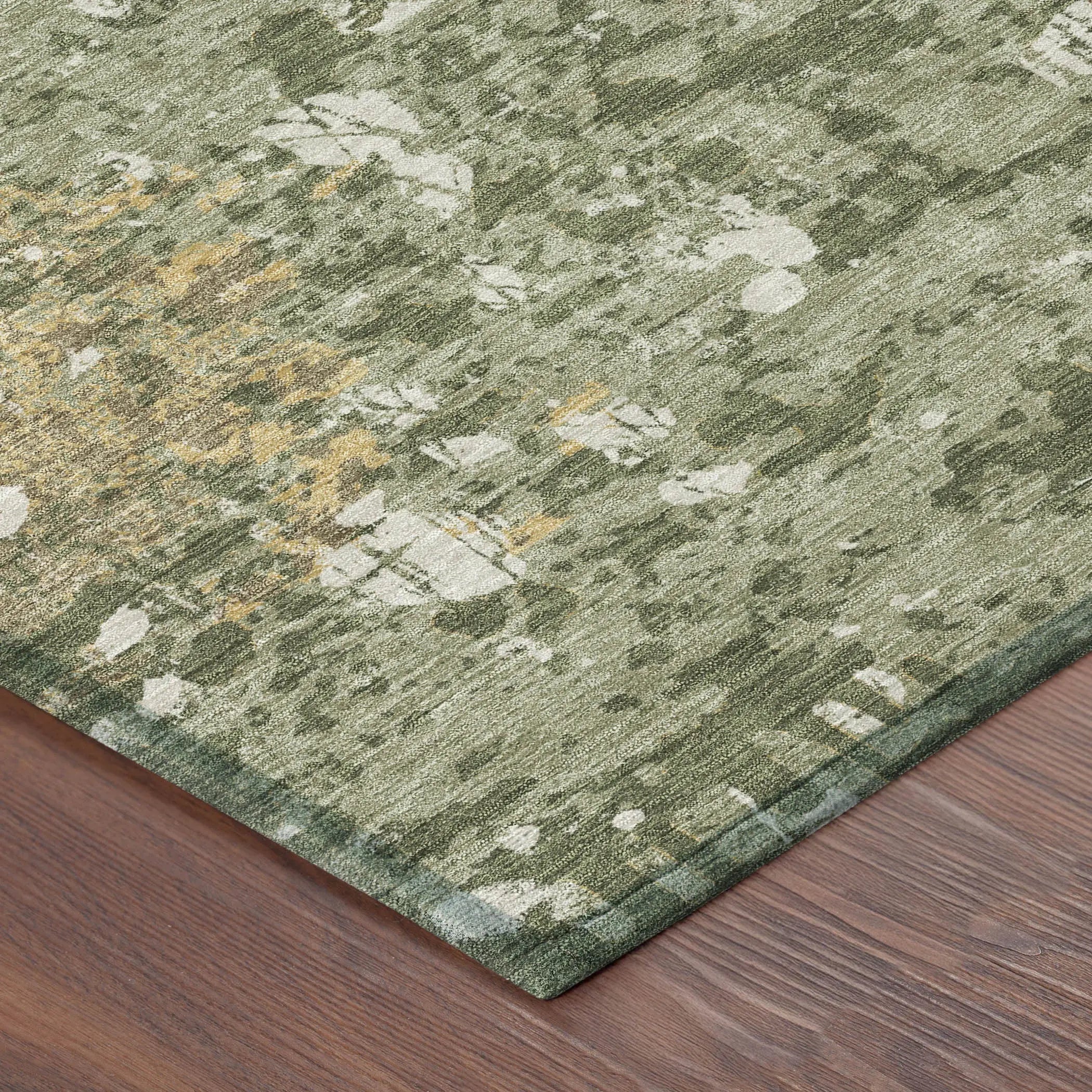 9' X 12' Sage And Beige Abstract Washable Indoor Outdoor Area Rug Homeroots Outdoor