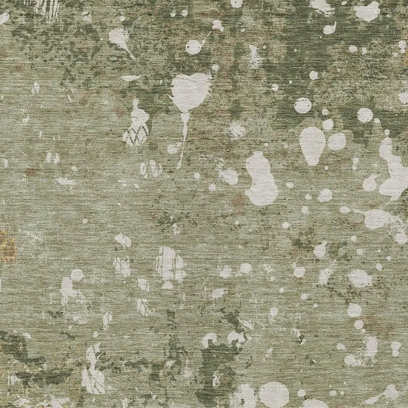 9' X 12' Sage And Beige Abstract Washable Indoor Outdoor Area Rug Homeroots Outdoor