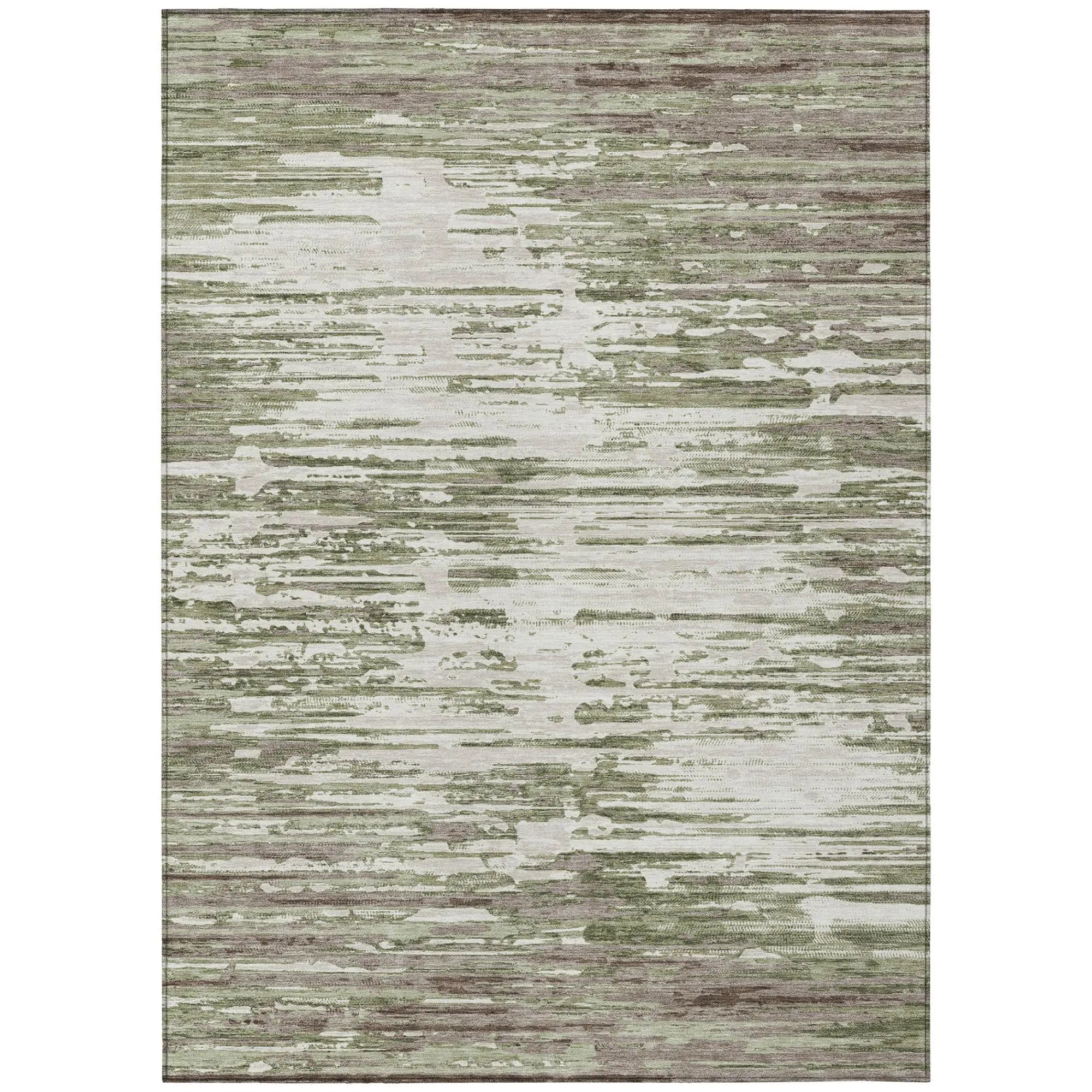 9' X 12' Sage And Green Abstract Washable Indoor Outdoor Area Rug Homeroots Outdoor