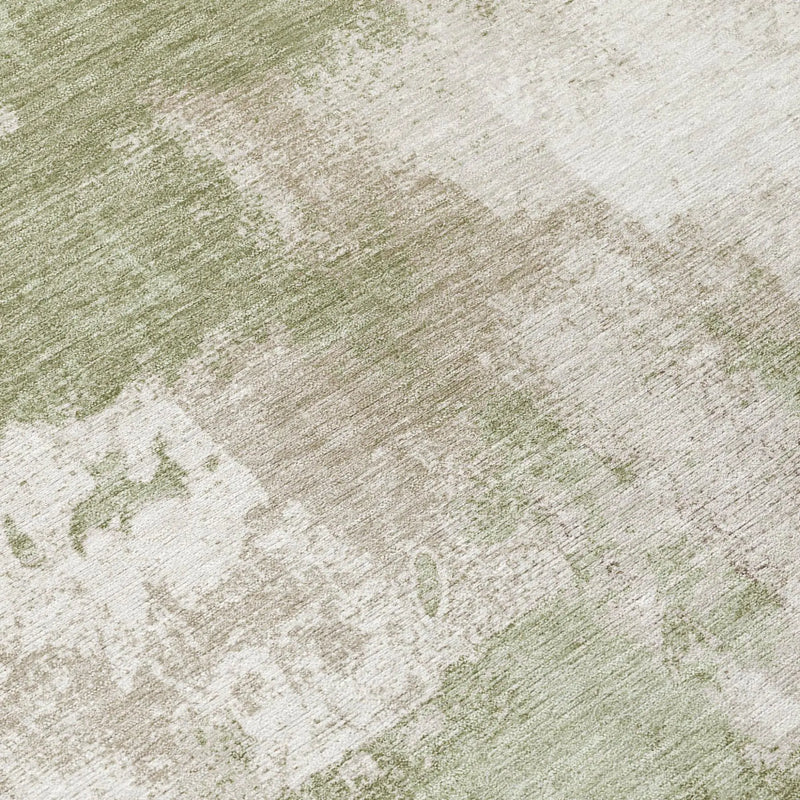 9' X 12' Sage And Green Abstract Washable Indoor Outdoor Area Rug Homeroots Outdoor