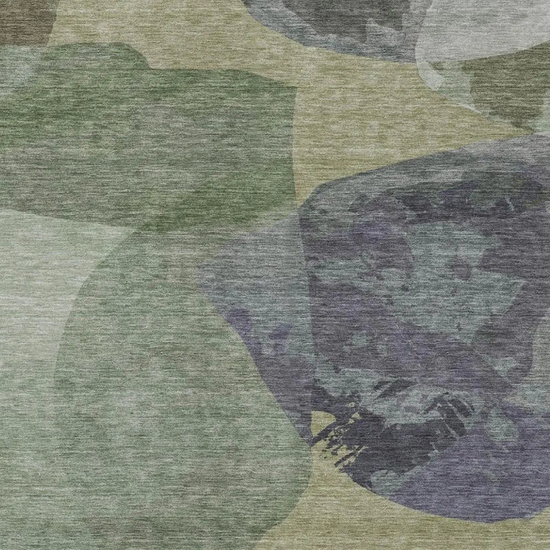 9' X 12' Sage And Green Abstract Washable Indoor Outdoor Area Rug Homeroots Outdoor