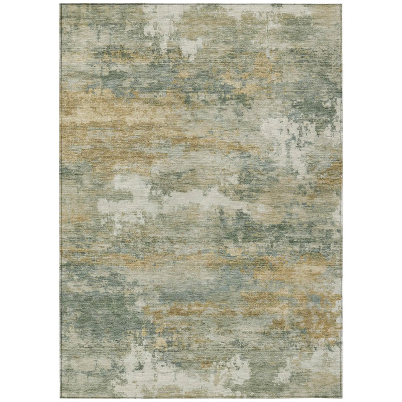 9' X 12' Sage And Green Abstract Washable Indoor Outdoor Area Rug Homeroots Outdoor