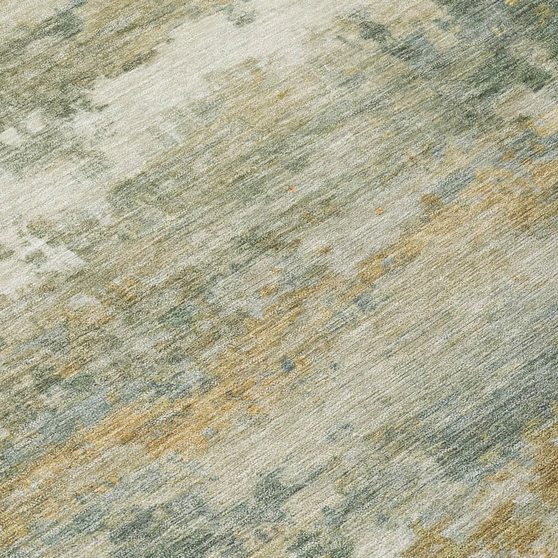 9' X 12' Sage And Green Abstract Washable Indoor Outdoor Area Rug Homeroots Outdoor