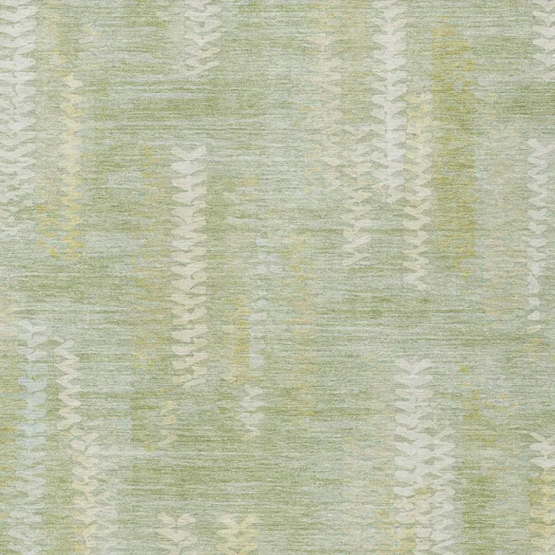 9' X 12' Sage And Green Striped Washable Indoor Outdoor Area Rug Homeroots Outdoor