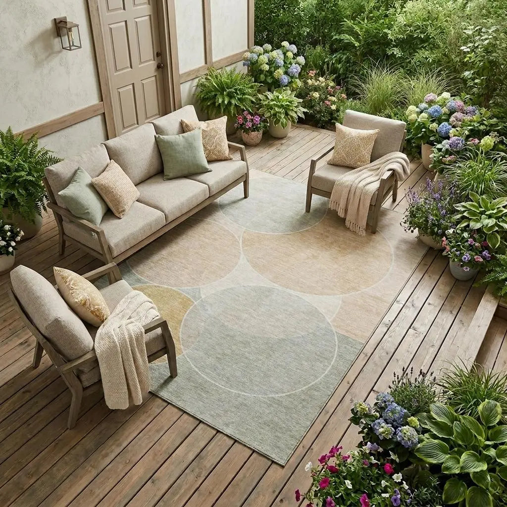 9' X 12' Salmon And Orange Geometric Washable Indoor Outdoor Area Rug Homeroots Outdoor