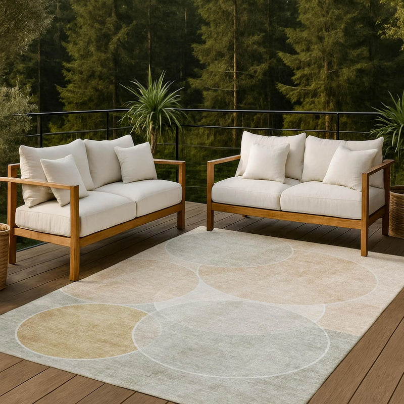 9' X 12' Salmon And Orange Geometric Washable Indoor Outdoor Area Rug Homeroots Outdoor