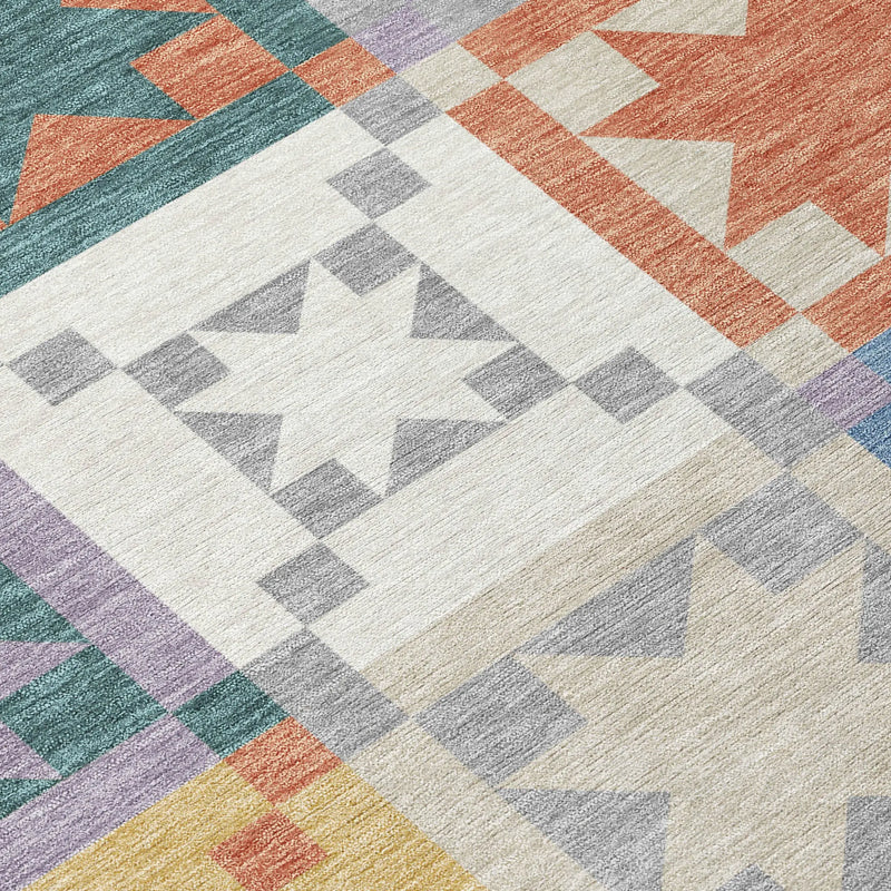 9' X 12' Silver And Gold Patchwork Washable Indoor Outdoor Area Rug Homeroots Outdoor