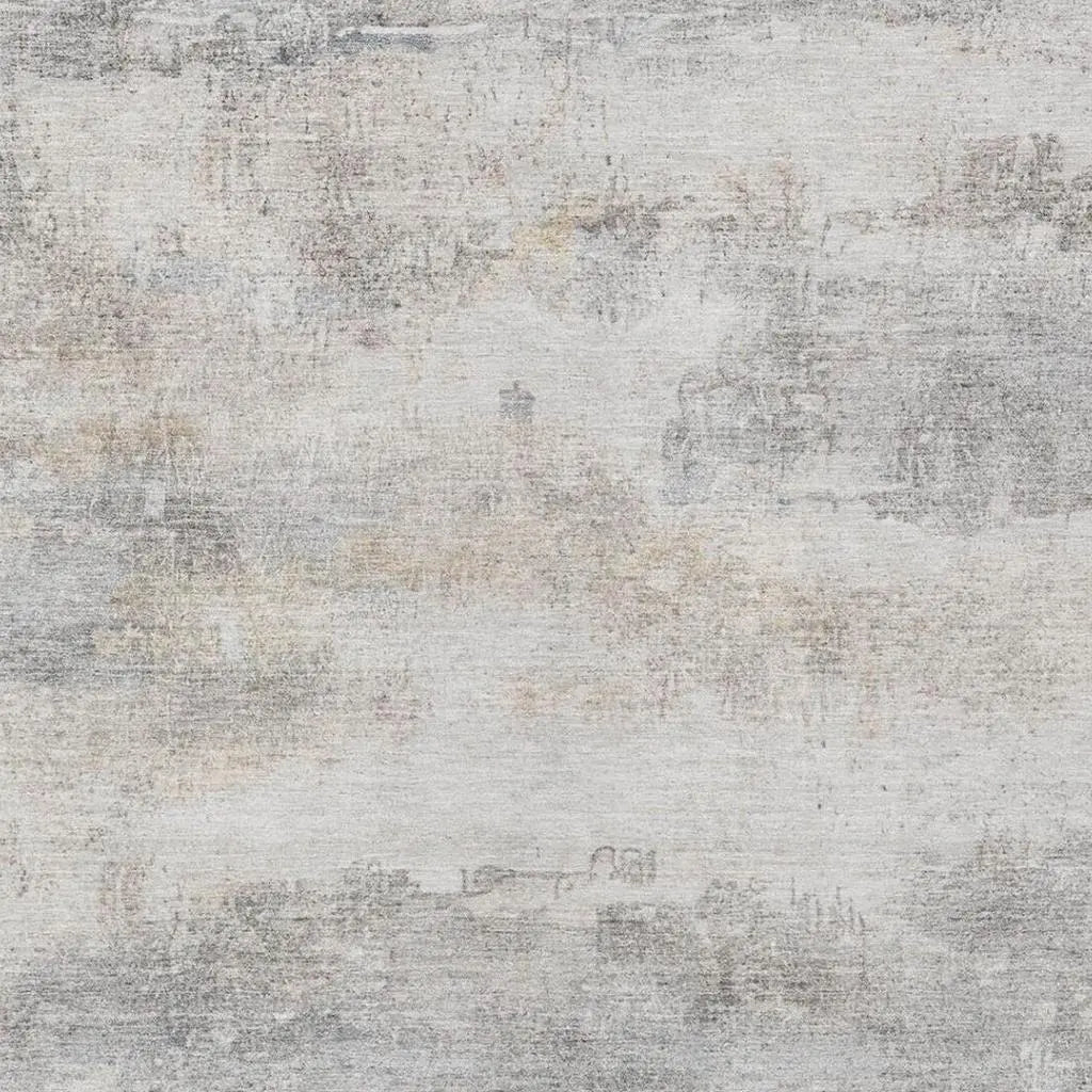 9' X 12' Silver And Gray Abstract Washable Indoor Outdoor Area Rug Homeroots Outdoor
