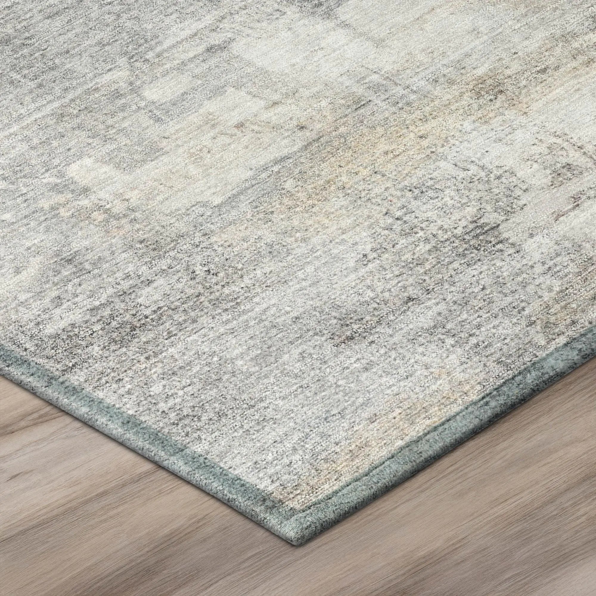 9' X 12' Silver And Gray Abstract Washable Indoor Outdoor Area Rug Homeroots Outdoor