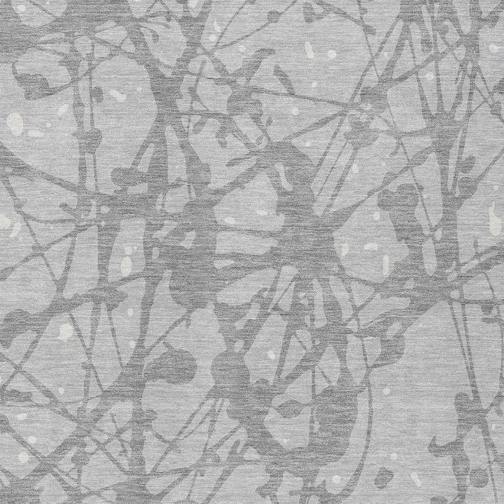 9' X 12' Silver And Gray Abstract Washable Indoor Outdoor Area Rug Homeroots Outdoor