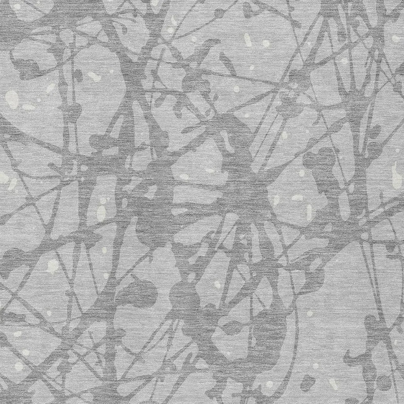 9' X 12' Silver And Gray Abstract Washable Indoor Outdoor Area Rug Homeroots Outdoor
