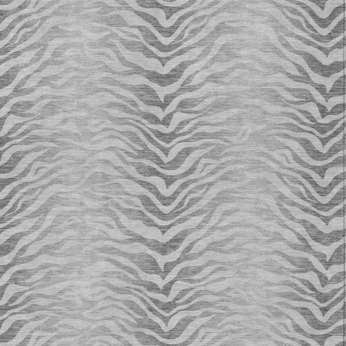 9' X 12' Silver And Gray Animal Print Washable Indoor Outdoor Area Rug Homeroots Outdoor