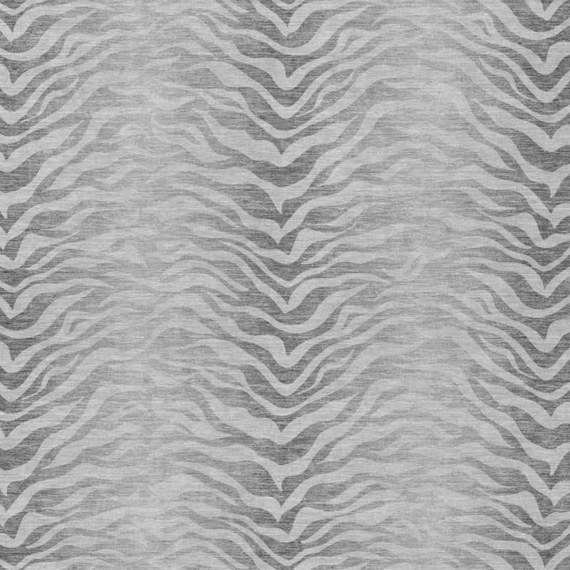 9' X 12' Silver And Gray Animal Print Washable Indoor Outdoor Area Rug Homeroots Outdoor