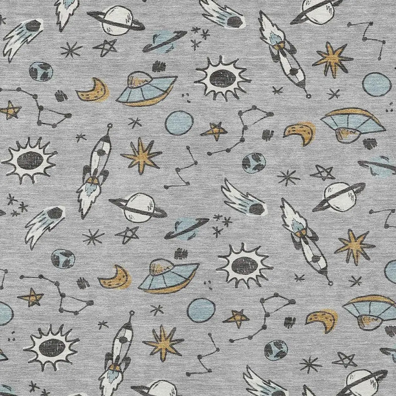 9' X 12' Silver And Gray Animal Print Washable Indoor Outdoor Area Rug Homeroots Outdoor