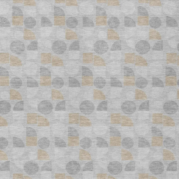 9' X 12' Silver And Gray Geometric Washable Indoor Outdoor Area Rug Homeroots Outdoor