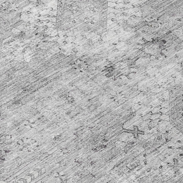 9' X 12' Silver And Gray Oriental Washable Indoor Outdoor Area Rug Homeroots Outdoor