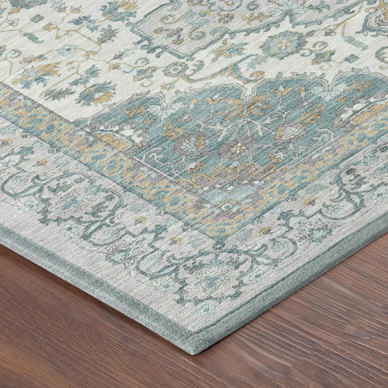 9' X 12' Silver And Gray Oriental Washable Indoor Outdoor Area Rug Homeroots Outdoor