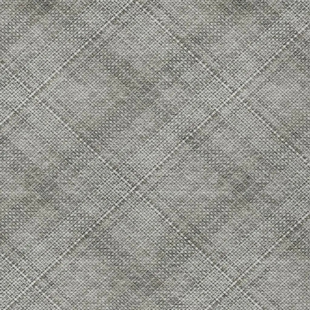 9' X 12' Silver And Gray Plaid Washable Indoor Outdoor Area Rug Homeroots Outdoor