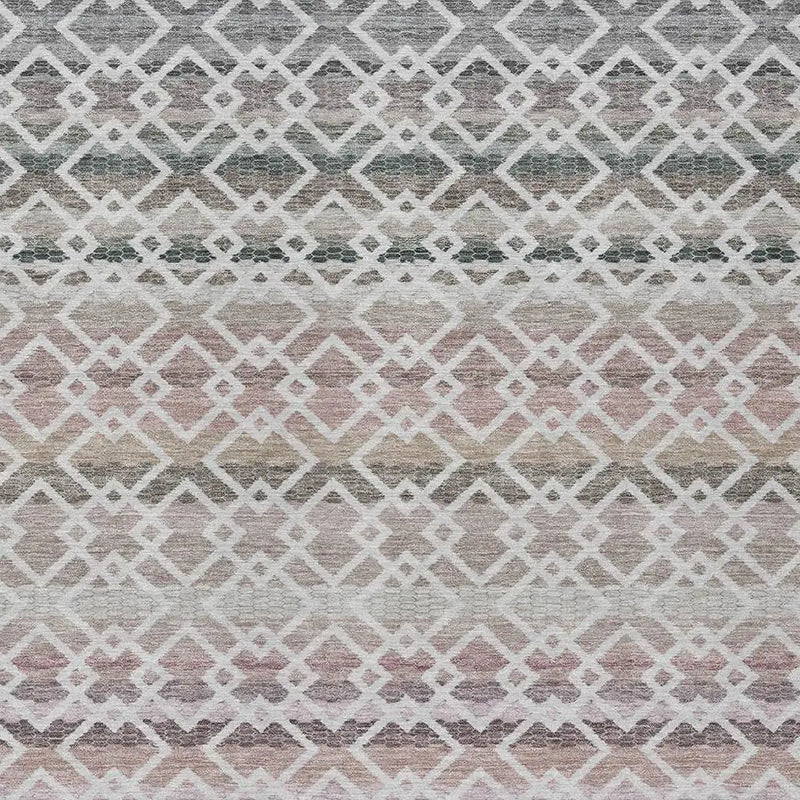 9' X 12' Silver And Gray Striped Washable Indoor Outdoor Area Rug Homeroots Outdoor